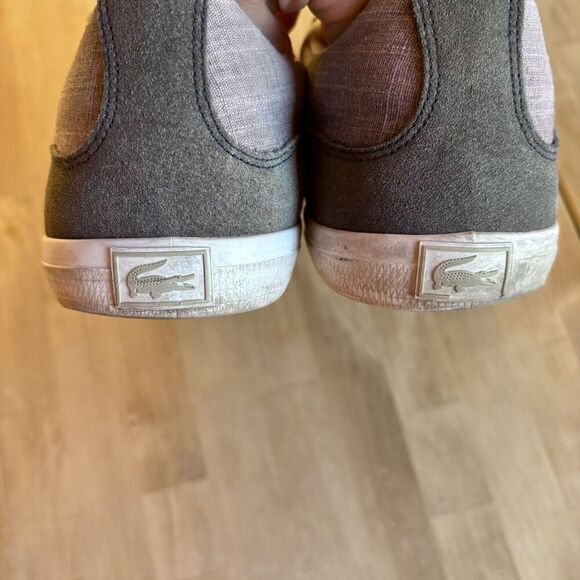 Lacoste Lerond 217 Sneakers Mens 13 Blue Gray Textile Classic Alligator Preppy - Picture 7 of 9